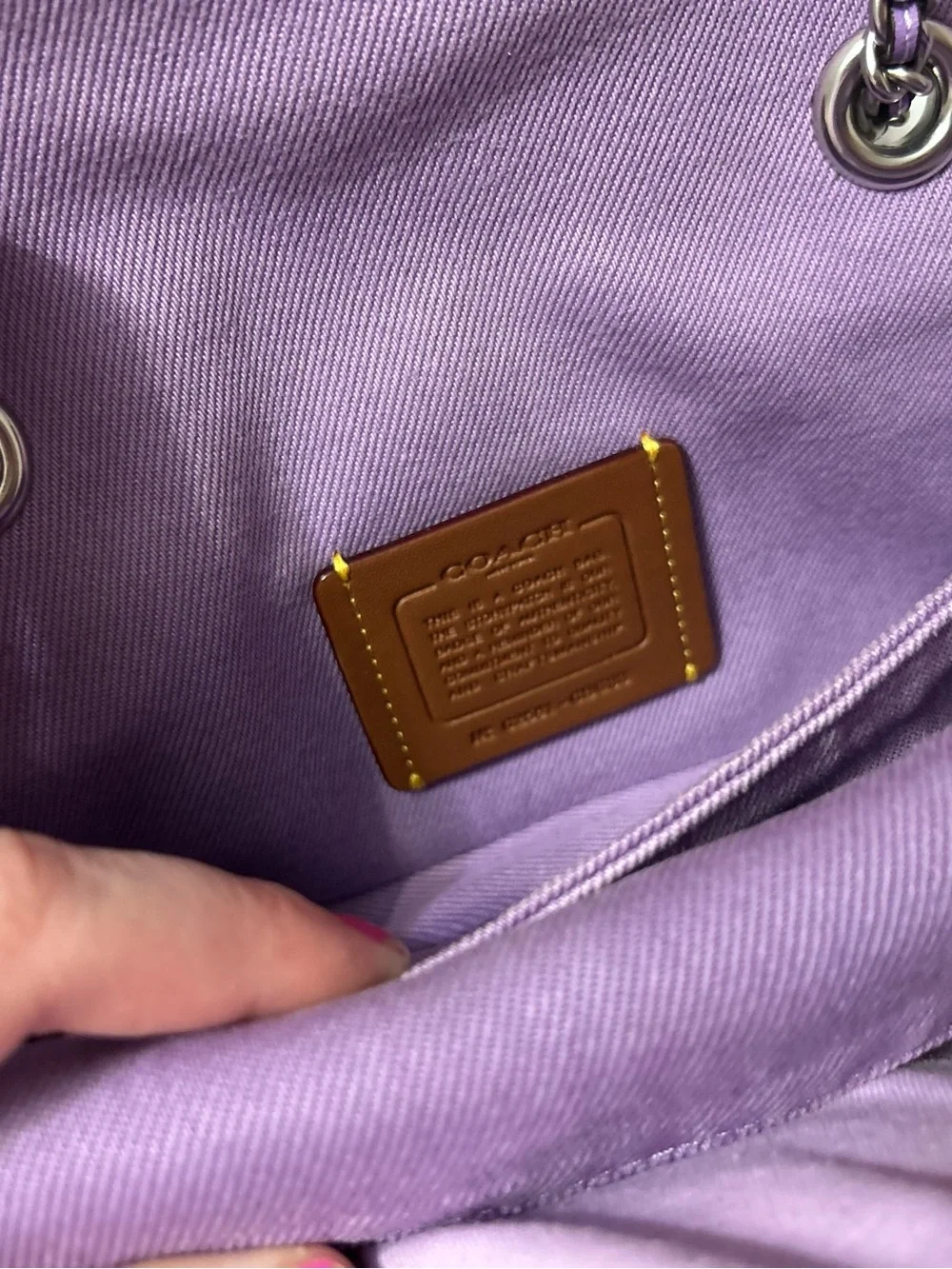⭐️Coach Quilted Pillow Tabby 20 Purple⭐️